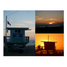 Santa Monica State Beach Postcard