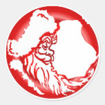 Santa Moon Red Sticker