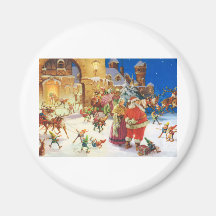 SANTA & MRS. CLAUS AT THE NORTH POLE FRIDGE MAGNET