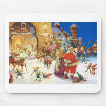 SANTA & MRS. CLAUS AT THE NORTH POLE MOUSEPADS