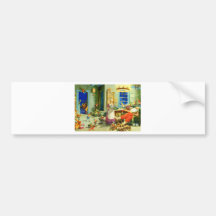 Santa & Mrs. Claus - North Pole Christmas Night Bumper Sticker