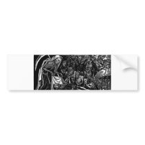 Santa Muerte and the Soldier c. 1951 Mexico Bumper Sticker