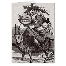 Santa on a Goat Greeting Card