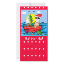 Santa on Vacation with Snow Buddy Book Mark