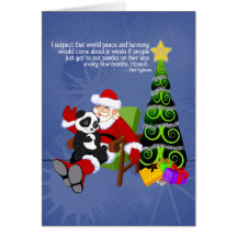 Santa Panda Greeting Card