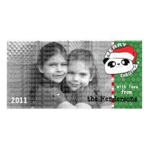 Santa Panda Photo Card