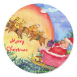 Santa Pig Delivers Joy -Christmas Sticker