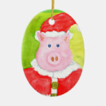 Santa Pig Ornament