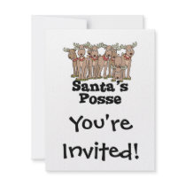 Santa posse reindeer custom announcement