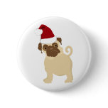 Santa Pug Pinback Button