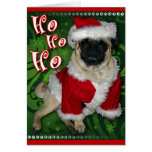 Santa Pug Greeting Card