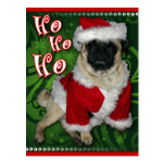 Santa Pug Postcard