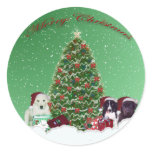Santa Puppies Sticker