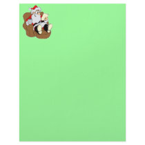 santa reading letters with cocoa letterhead design