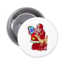 Santa Reindeer Buttons