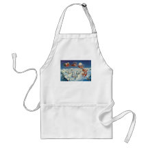 SANTA & REINDEER by SHARON SHARPE Aprons