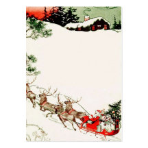 Santa Reindeer in Snow Business Card Templates