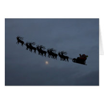 Santa & Reindeer Silhouette Cards
