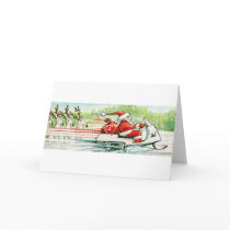 Santa, Reindeer & Snowmobile cards