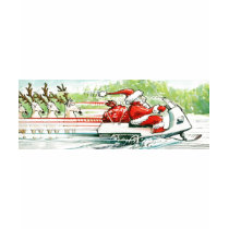 Santa, Reindeer & Snowmobile t-shirts