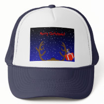 Santa Reindeer With A Present Hat