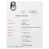 santa resume flyer