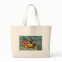 Santa Rides a Motorcycle - Christmas Bag