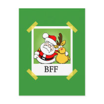 Santa & Rudolph BFF's Postcard