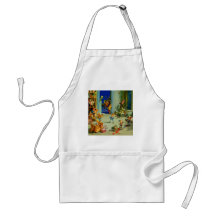 Santa 's Elves Working in his North Pole Workshop Aprons
