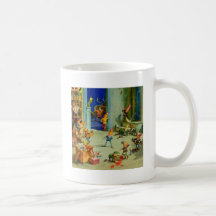Santa 's Elves Working in his North Pole Workshop Coffee Mug
