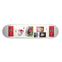 santa skate board deck