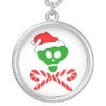 Santa Skull and Crossbones Pendant