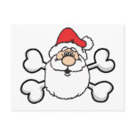 santa Skull and Crossbones Postcard