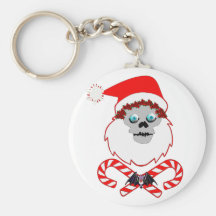Santa Skull Keychain