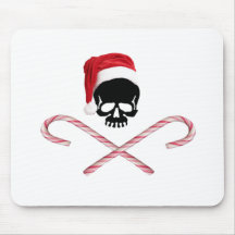 Santa Skull Mouse Pad