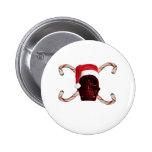 Santa Skull Pinback Button