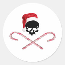 Santa Skull Stickers