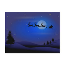 Santa Sleigh postcards