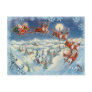 SANTA, SLEIGH & REINDEER by SHARON SHARPE Postcard