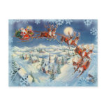SANTA, SLEIGH & REINDEER by SHARON SHARPE postcards