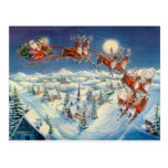 SANTA, SLEIGH & REINDEER by SHARON SHARPE Post Cards