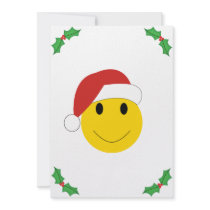 Santa Smiley Holiday cards and gifts. Invitation