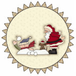 Santa Snowball Fight Ornament photo sculptures