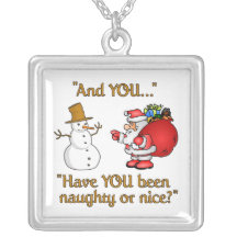Santa & Snowman necklace
