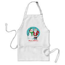 Santa Snowman Photo Aprons