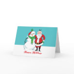 Santa Snowman Photo Card