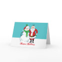 Santa Snowman Photo cards