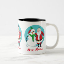 Santa Snowman Photo Mugs
