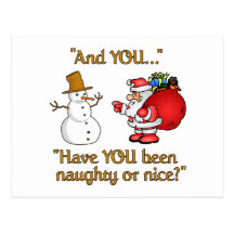 Santa & Snowman postcard - customize