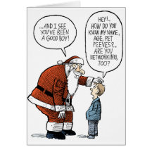 Santa Social Networking Greeting Card